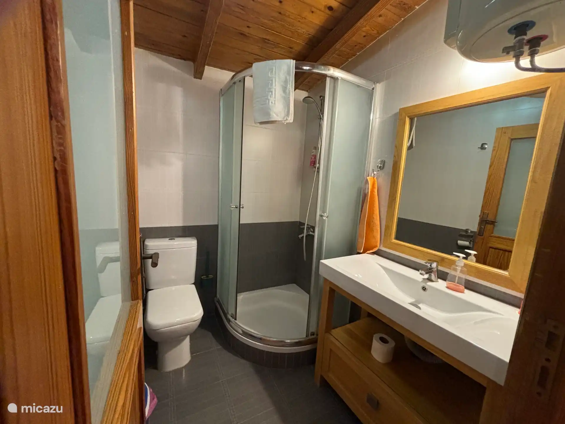 Bathroom with toilet and shower cubicle 