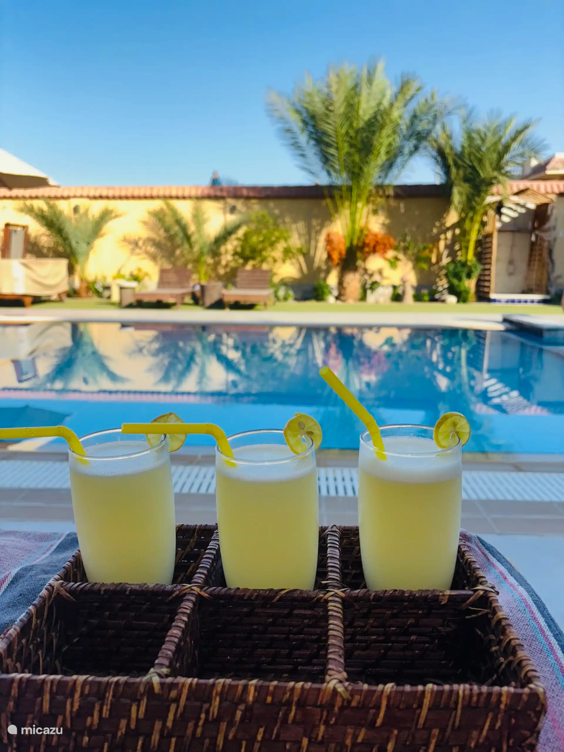 Fresh lemon juice from the limes from our own garden