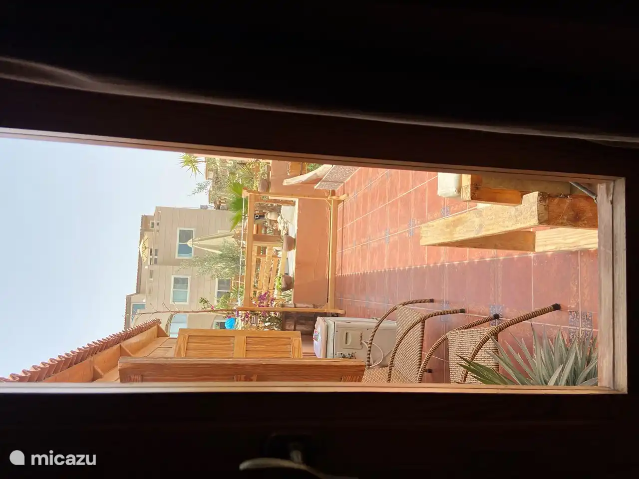 View from window hall bathroom and bedrooms