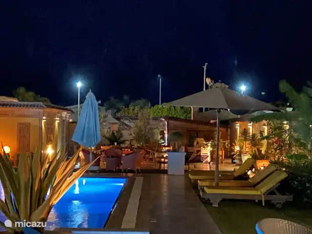 Voir Villa Appartements, app 6pers. | Égypte, Mer Rouge , Hurghada - appartement jardin le soir