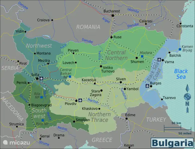 plattegrond BUlGARIJE
