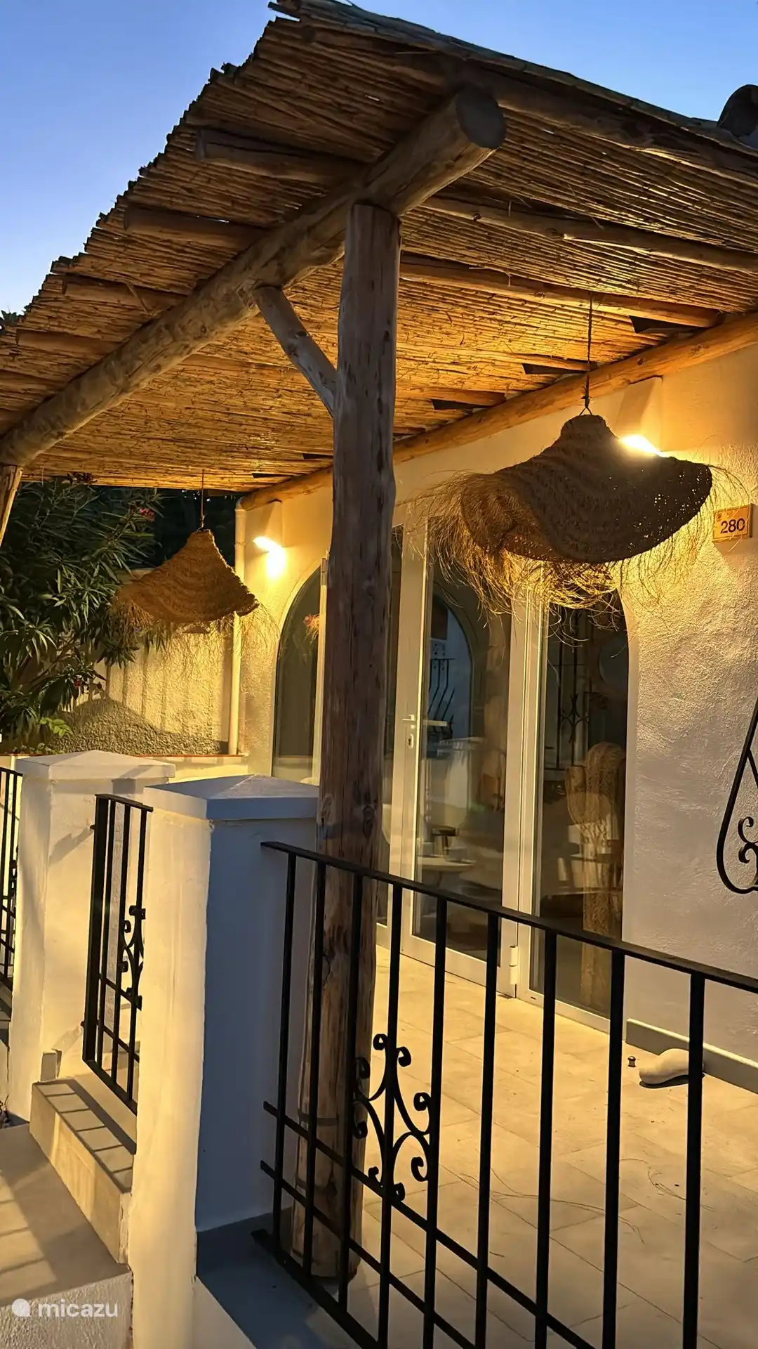 In the evening we sit under the veranda 
