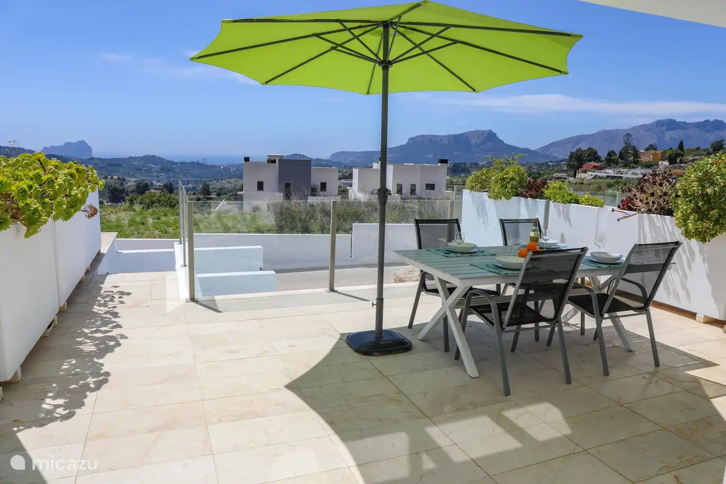 Der Ausblick vom Balkon der Casa Evita