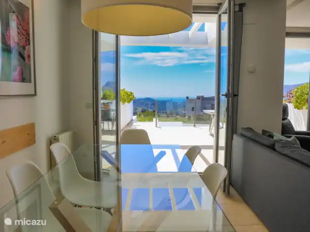 Casa Evita en España, Costa Blanca, Benissa - casa vacacional Puedes desayunar o cenar adentro con una hermosa vista