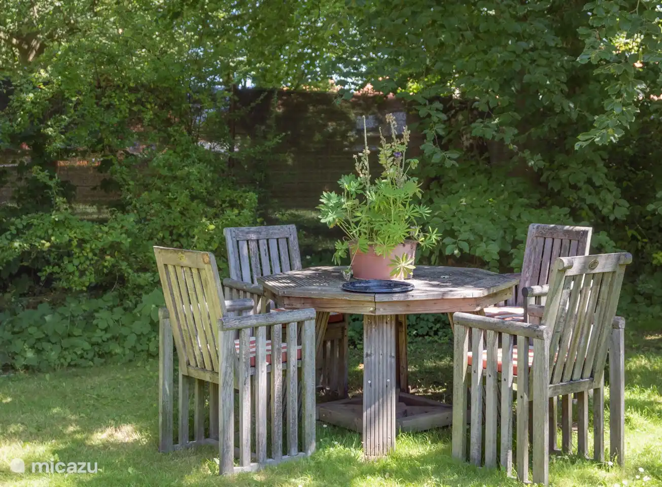 sala de estar en el jardín