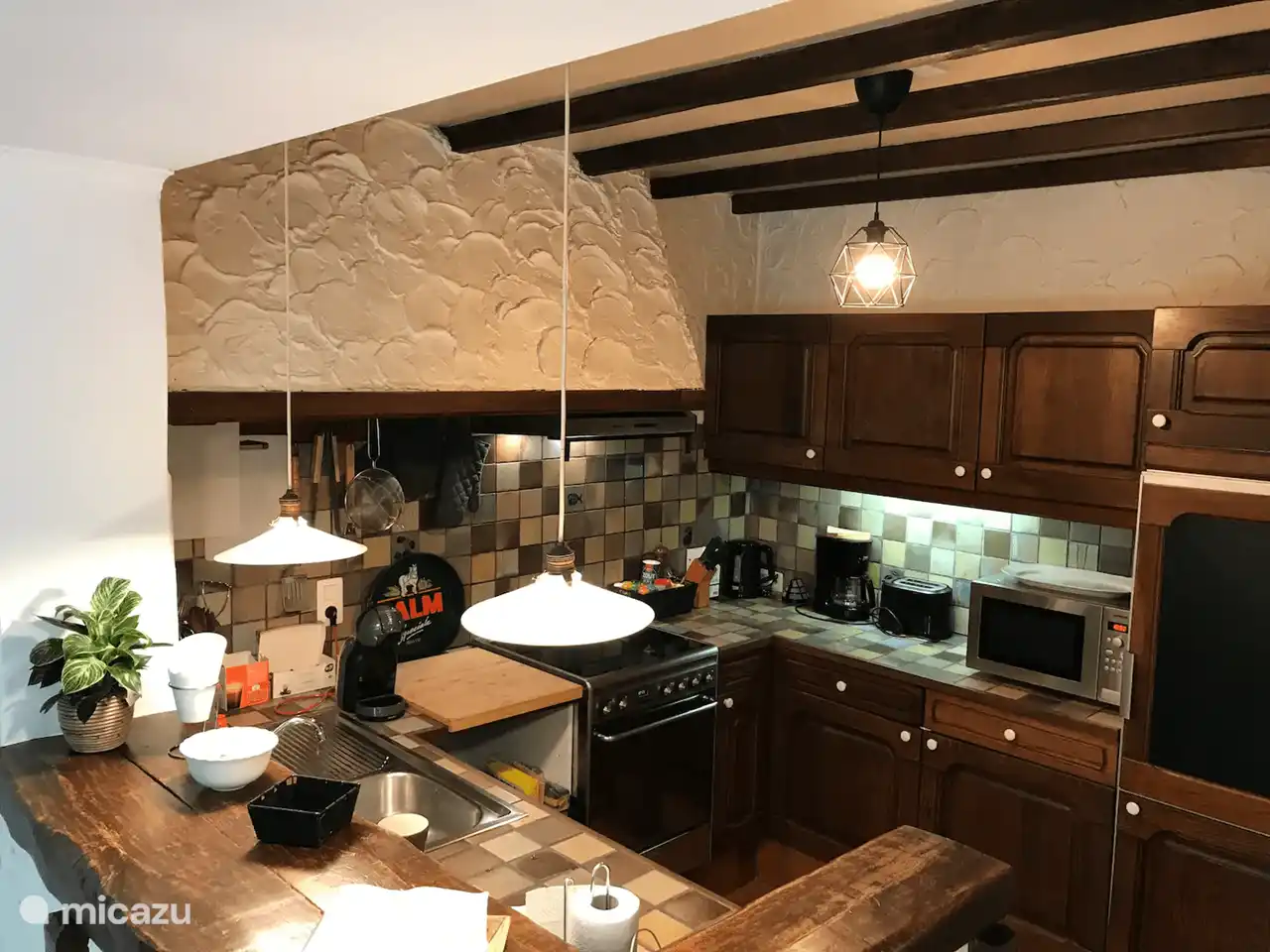 cocina abierta con barra