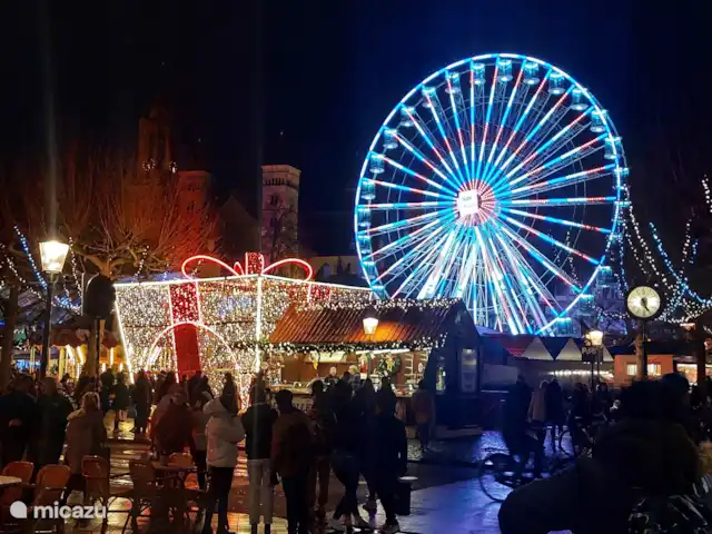 Papillons | Pays-Bas, Limbourg, Simpelveld - maison de vacances Le marché de Noël de Maastricht, de jolis stands, la grande roue et souvent aussi une patinoire.