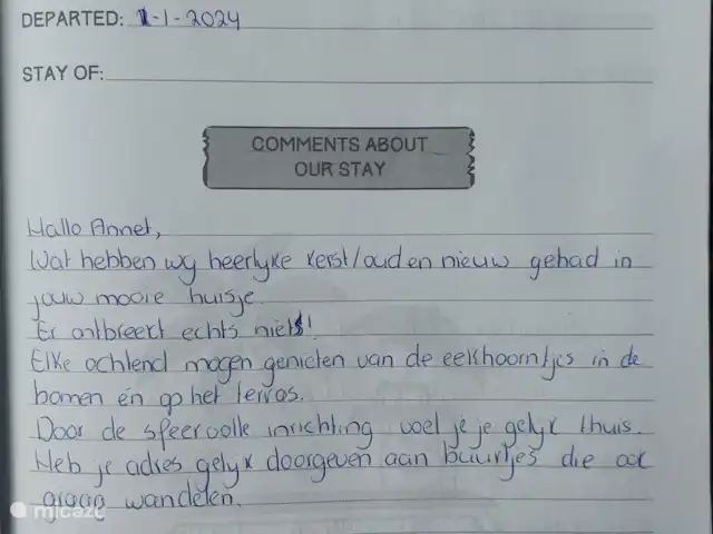 Papillons | Pays-Bas, Limbourg, Simpelveld - maison de vacances Extrait du livre d'or