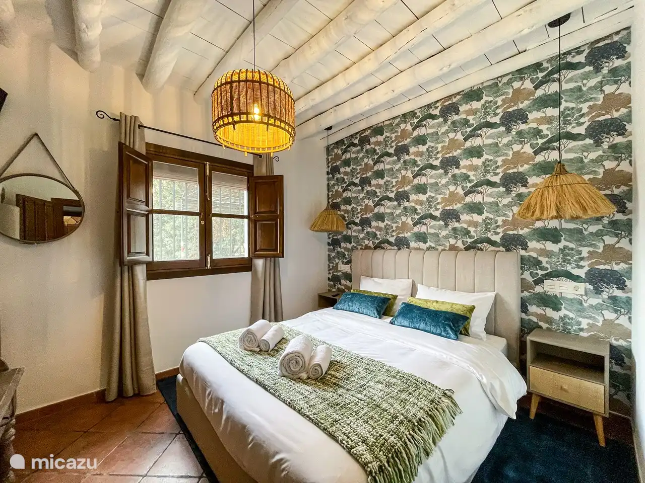 grünes Schlafzimmer