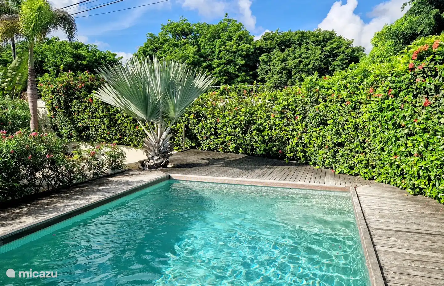 Lovely swimming pool to cool off in after a long day at the beach or exploring the island.