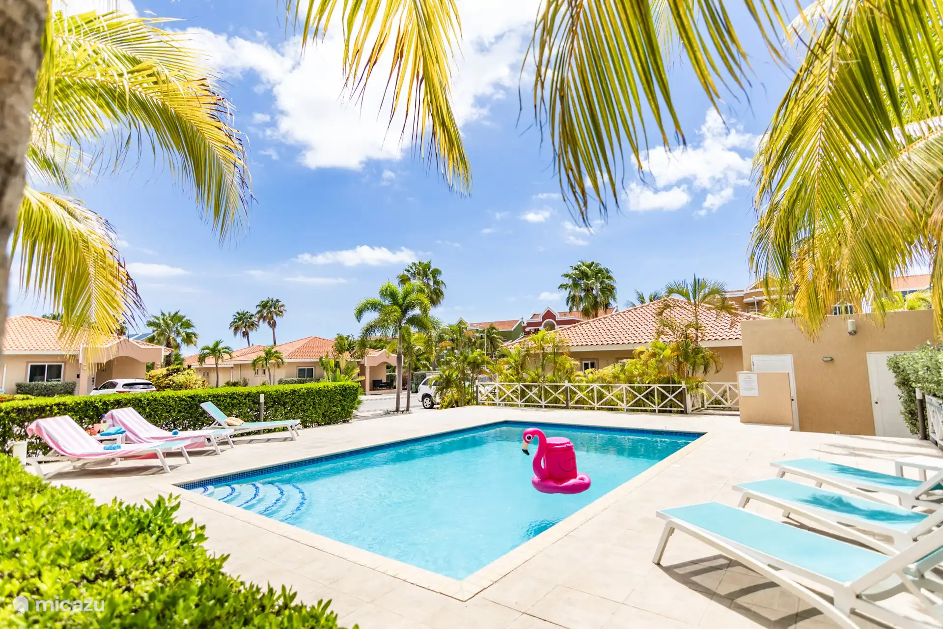 Free use of the swimming pool with outdoor shower and sun loungers