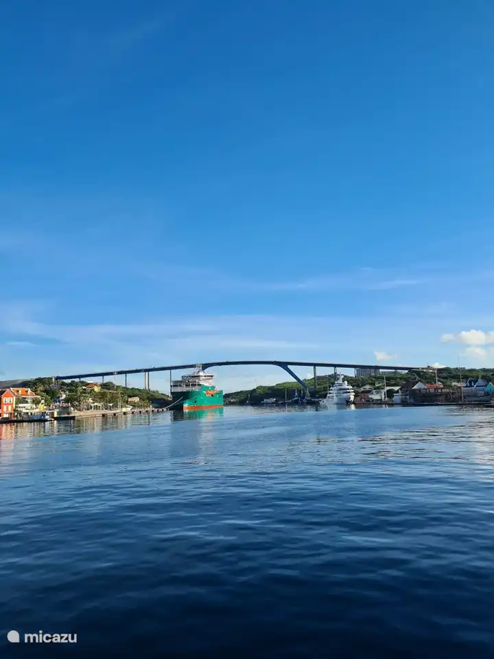 Juliana Bridge in Willemstad Curacao

