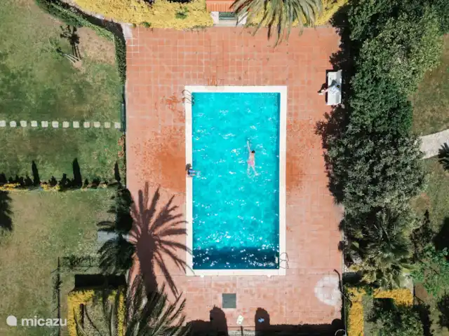 Location de Vacances Espagne, Costa Brava, Sant Pere Pescador, villa - Villa Paradis Piscine partagée où des lits privés peuvent être tirés du jardin de la Villa Paradís pour s’allonger.
