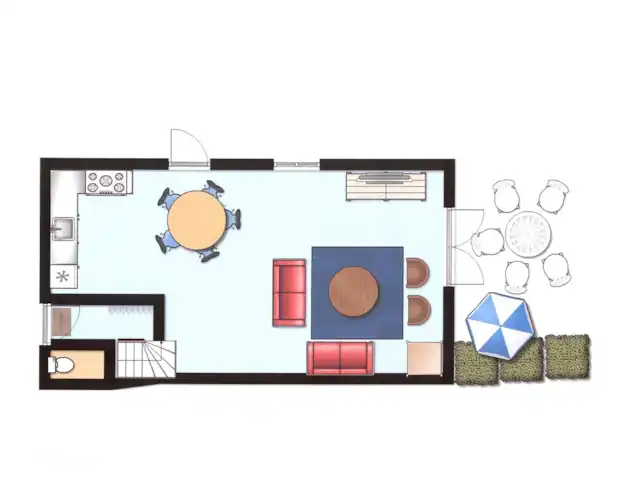 Villapark de Oesterbaai - 81 | Pays-Bas, Zélande, Wemeldinge - maison de vacances Plan du rez-de-chaussée. n° 81