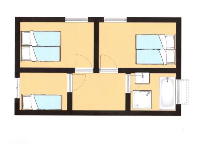 Villapark de Oesterbaai - 81 | Pays-Bas, Zélande, Wemeldinge - maison de vacances Plan 1er étage. n° 81