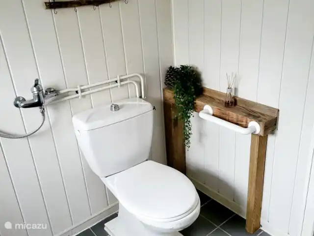 Chalet Château Le Verdoyer Belle Vue | France, Dordogne, Champs-Romain - chalet toilettes avec barre d'appui robuste