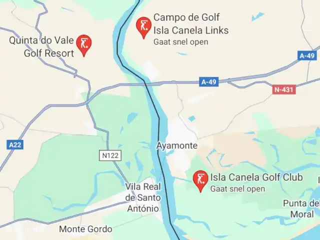 Location de Vacances Espagne, Andalousie, Ayamonte, maison de vacances - Casa Guadiana Plusieurs golfs à moins d’une demi-heure de route. 1 terrain de golf à même 2 km.