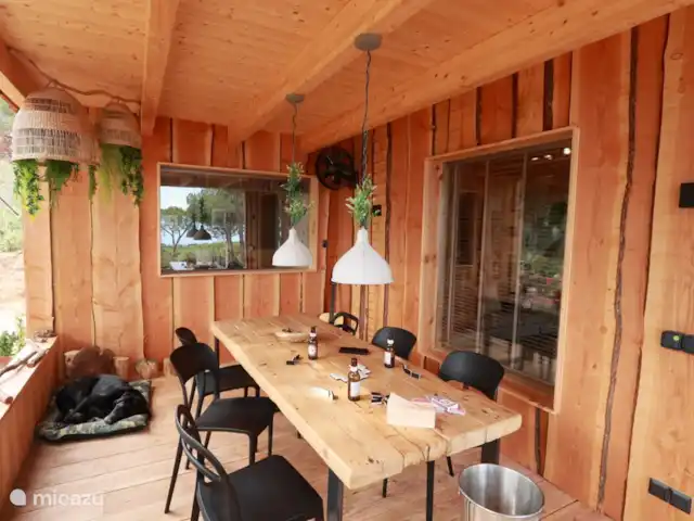 Houten villa op landgoed Barcelona  huren in Spanje, Barcelona, Sant Andreu de Llavaneres  - chalet Genieten buiten maar toch beschut