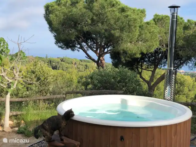 Houten villa op landgoed Barcelona  huren in Spanje, Barcelona, Sant Andreu de Llavaneres  - chalet Hottub voor 4 personen