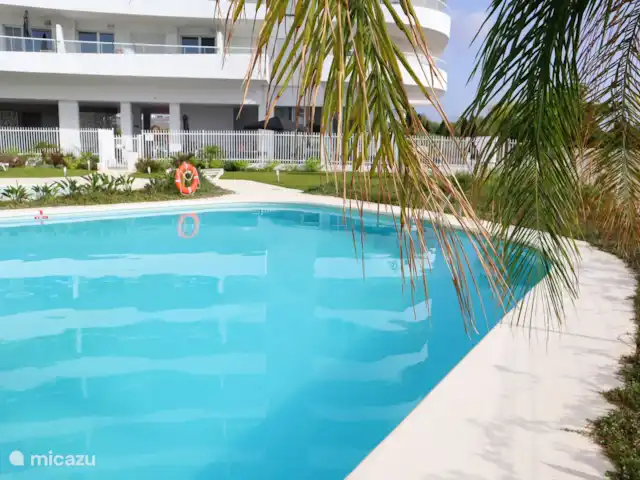 Gran Canet: luxe, strand, Valencia! huren in Spanje, Valencia, Canet d'En Berenguer - appartement Gedeelte van het inloopzwembad op de begane grond