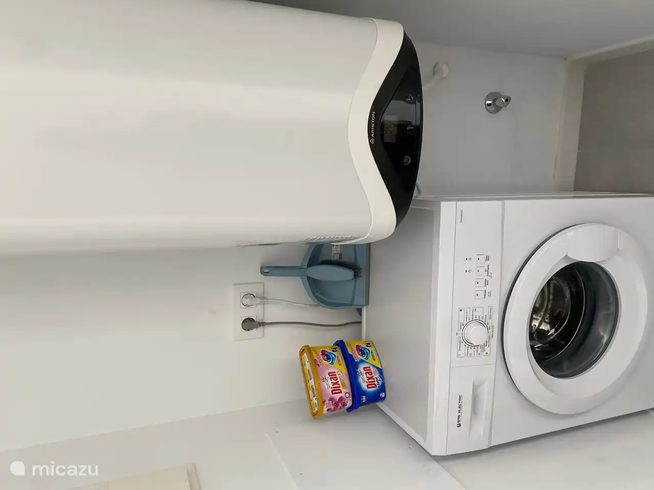 Cuarto de lavado y calentador de agua con bomba de calor