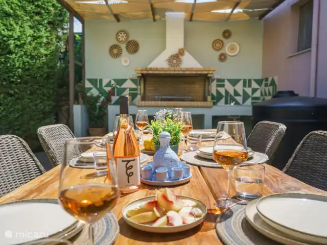Villa Los Pacos | Grèce, Crète, Adele - villa salle à manger extérieure avec barbecue