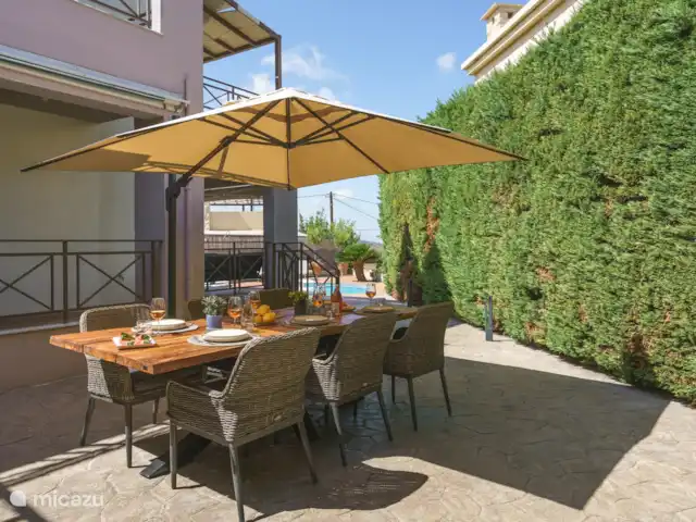 Villa Los Pacos | Grèce, Crète, Adele - villa Salle à manger extérieure dans le jardin