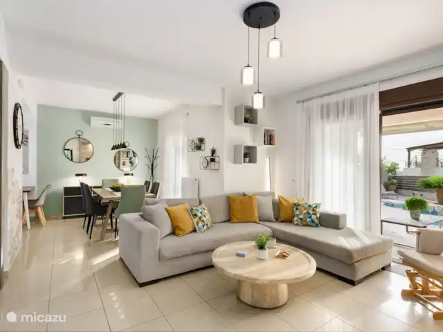 Villa Los Pacos | Grèce, Crète, Adele - villa Salon et accès au salon extérieur