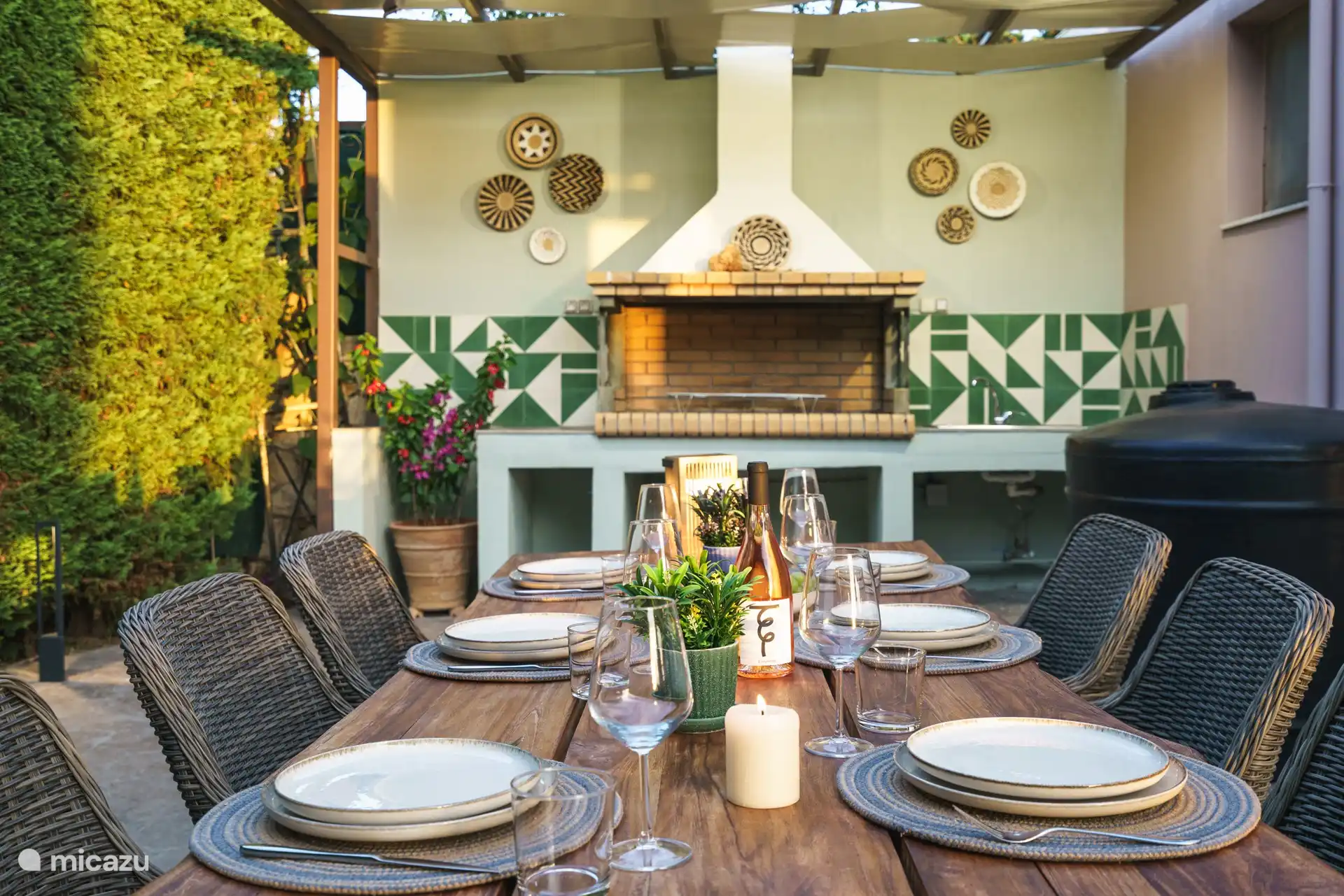 BBQ outdoor dining area