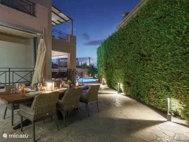 Villa Los Pacos | Grèce, Crète, Adele - villa salle à manger extérieure