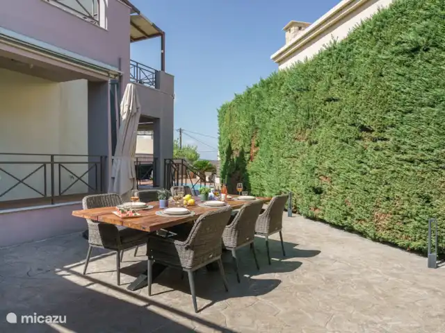 Villa Los Pacos | Grèce, Crète, Adele - villa salle à manger extérieure