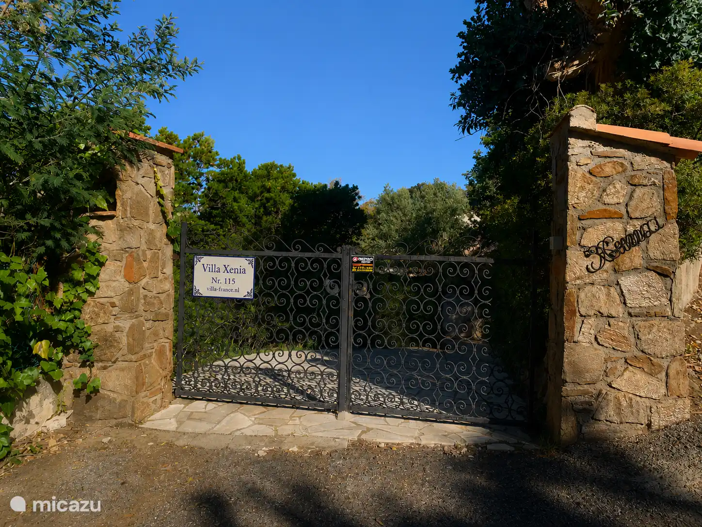 Entrance gate to the villa.