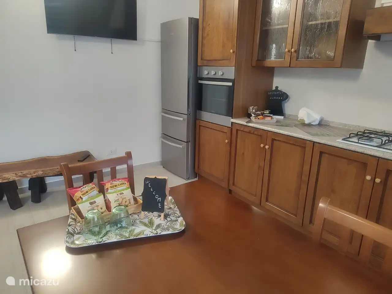 quelques collations de bienvenue, une bière et de l'eau fraîche vous attendent dans le réfrigérateur.