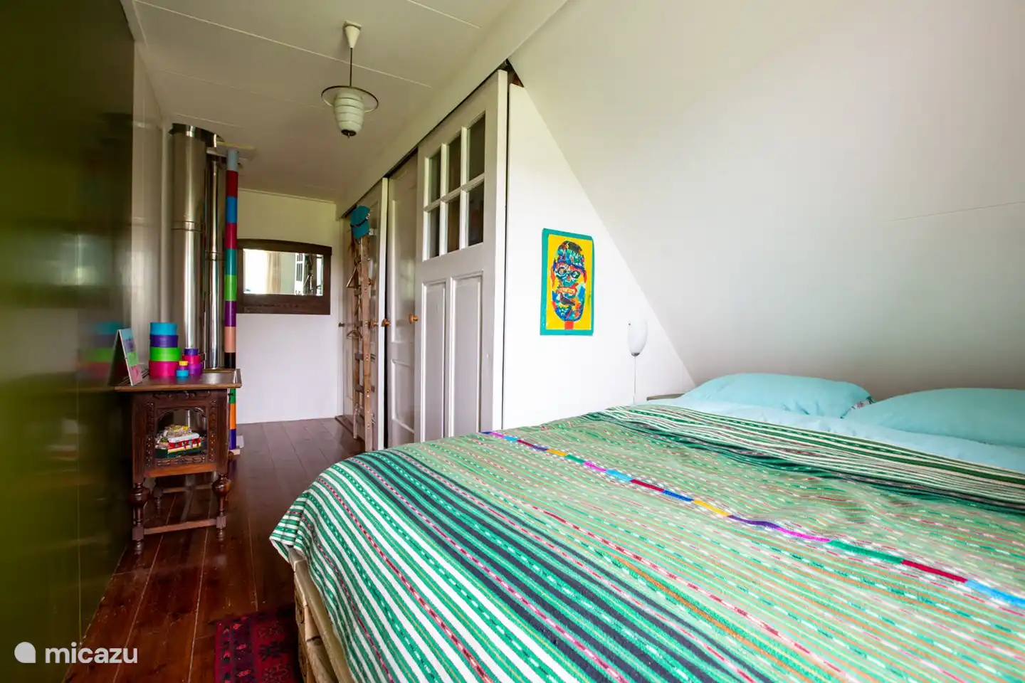 Schlafzimmer 4 im Obergeschoss.
2-Personen-Bett