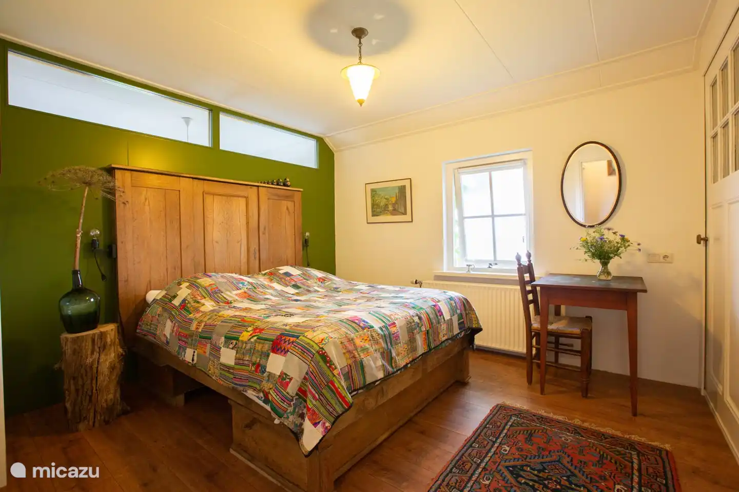 Schlafzimmer 2 im Erdgeschoss.
2-Personen-Bett