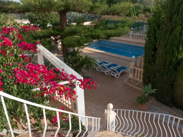 Casa Fon Sana en España, Costa Blanca, Moraira - casa vacacional Piscina (desde la terraza superior)