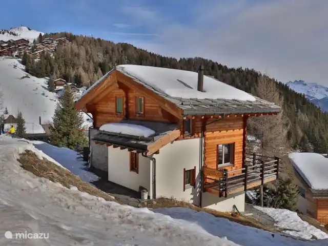 Papillon | Suisse, Valais, Bettmeralp - chalet vue d'hiver