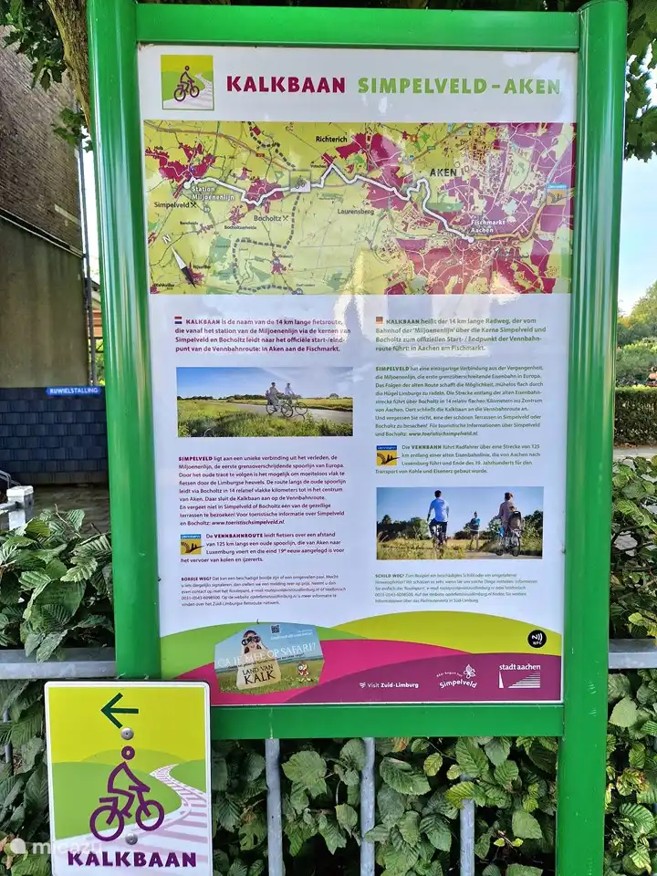 Ausgangspunkt der Kalkland-Route in Simpelveld am Bahnhof Simpelveled.