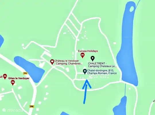 Mapa dominio/camping
chalet dordogne_B10, Champs Romain, Francia es el lugar del chalet