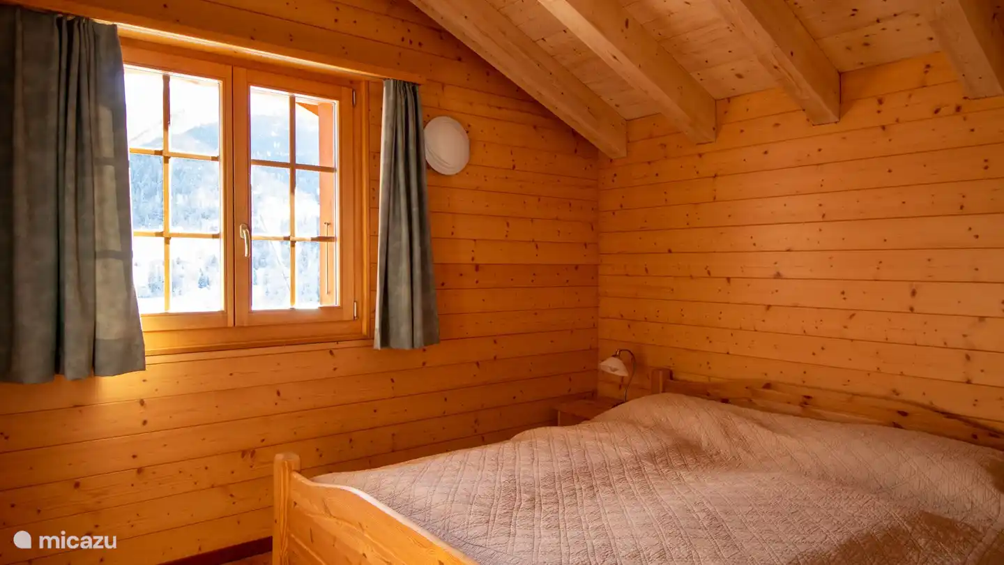 On the upper floor there are two bedrooms with double beds with a length of 2.10 meters