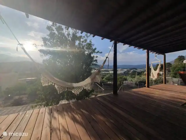 Perla en la montaña en España, Costa Blanca, La Nucía - casa pequeña  Vista desde la terraza