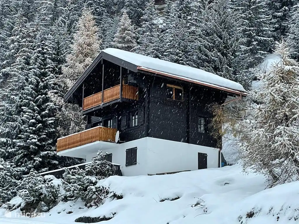 Chalet Am Bühl winteruitzicht, direct aan de skipiste.De perfecte locatie (direct aan de sleeplift, hellende lift en de wandelpaden) 