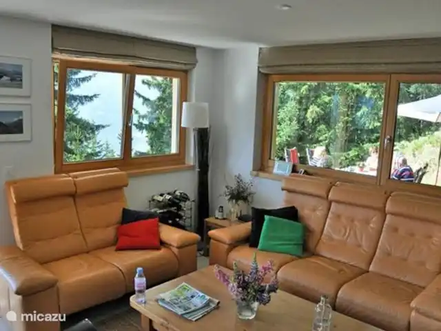Bettmerlodge | Suisse, Valais, Bettmeralp - appartement L'appartement lumineux du rez-de-chaussée est joliment meublé avec un lave-vaisselle et un lave-linge et dispose de deux terrasses (sud et ouest) avec un pré fleuri et un barbecue.