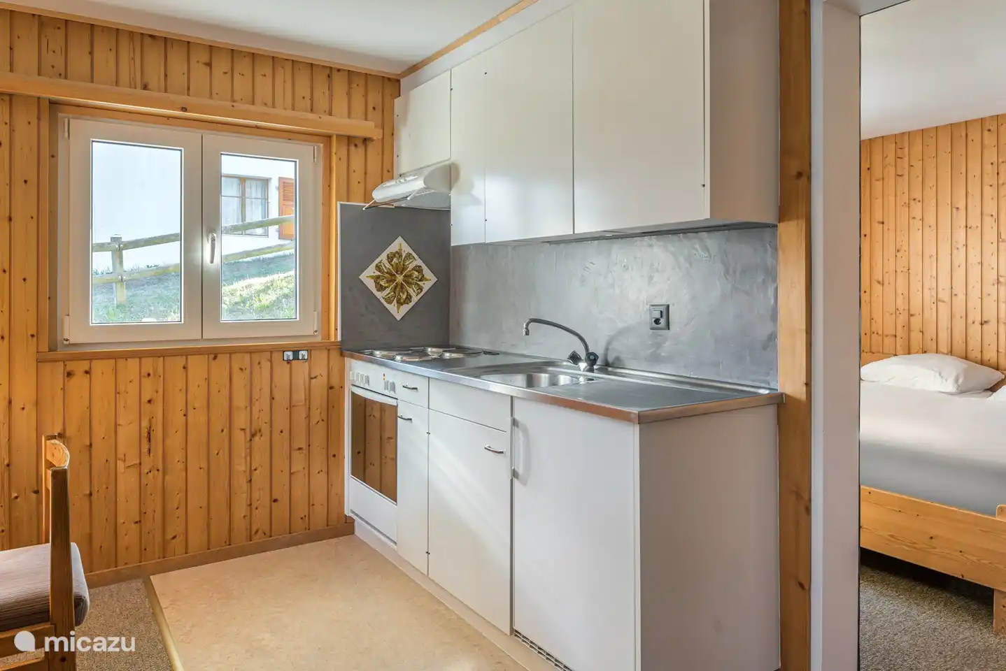 Living-dining room with open kitchen