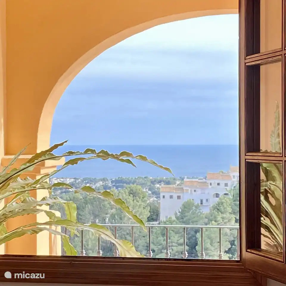 Una hermosa vista desde la terraza.