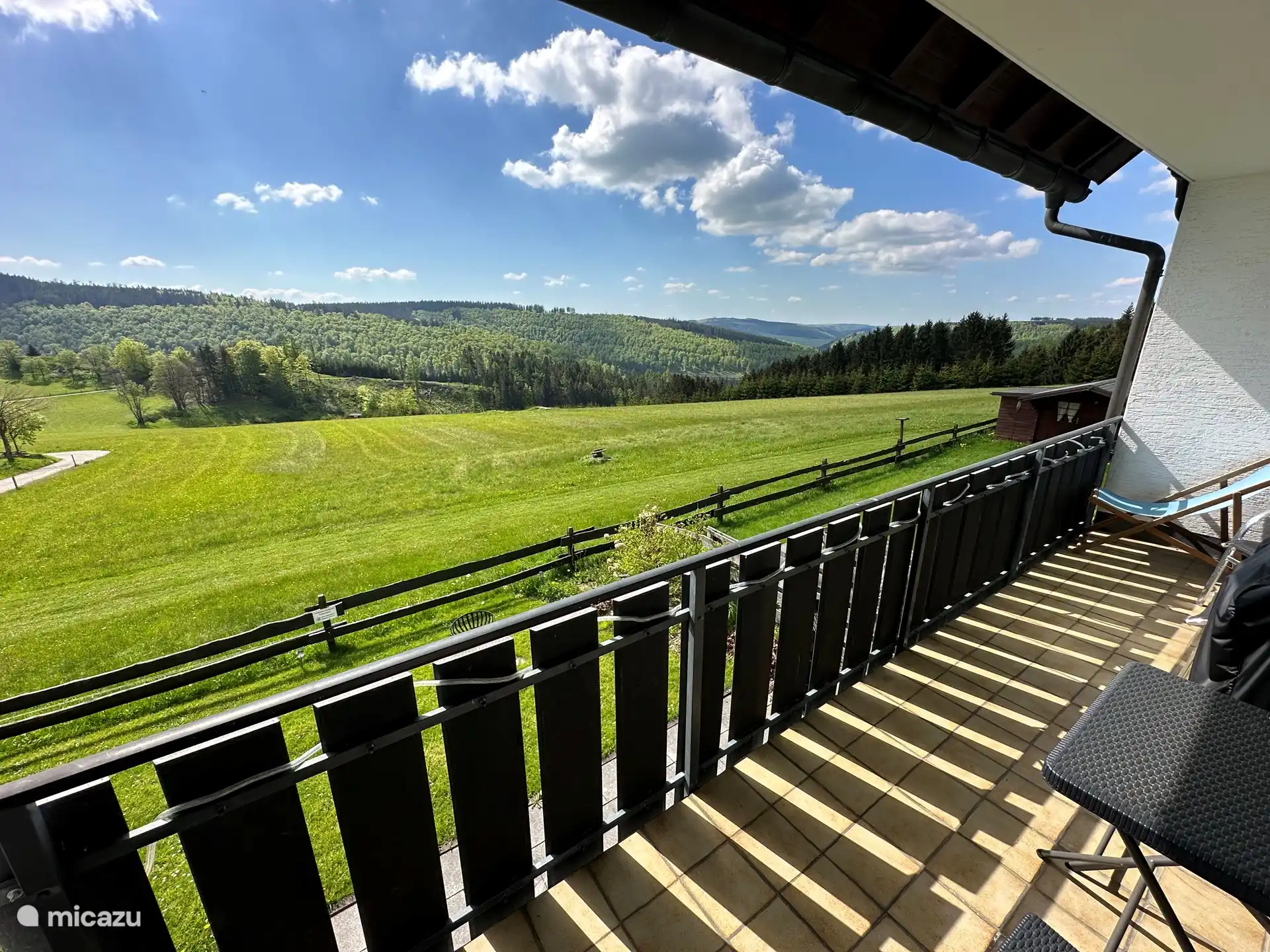 Panorama from the balcony with electric grill
