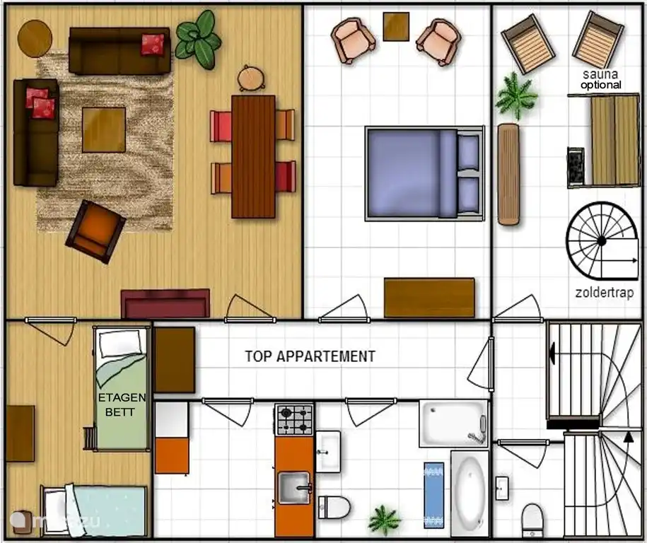 plano de planta apartamento superior