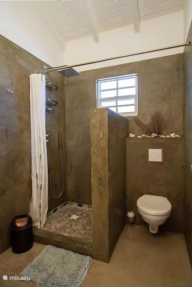 Salle de bain 1 avec douche, lavabo et WC