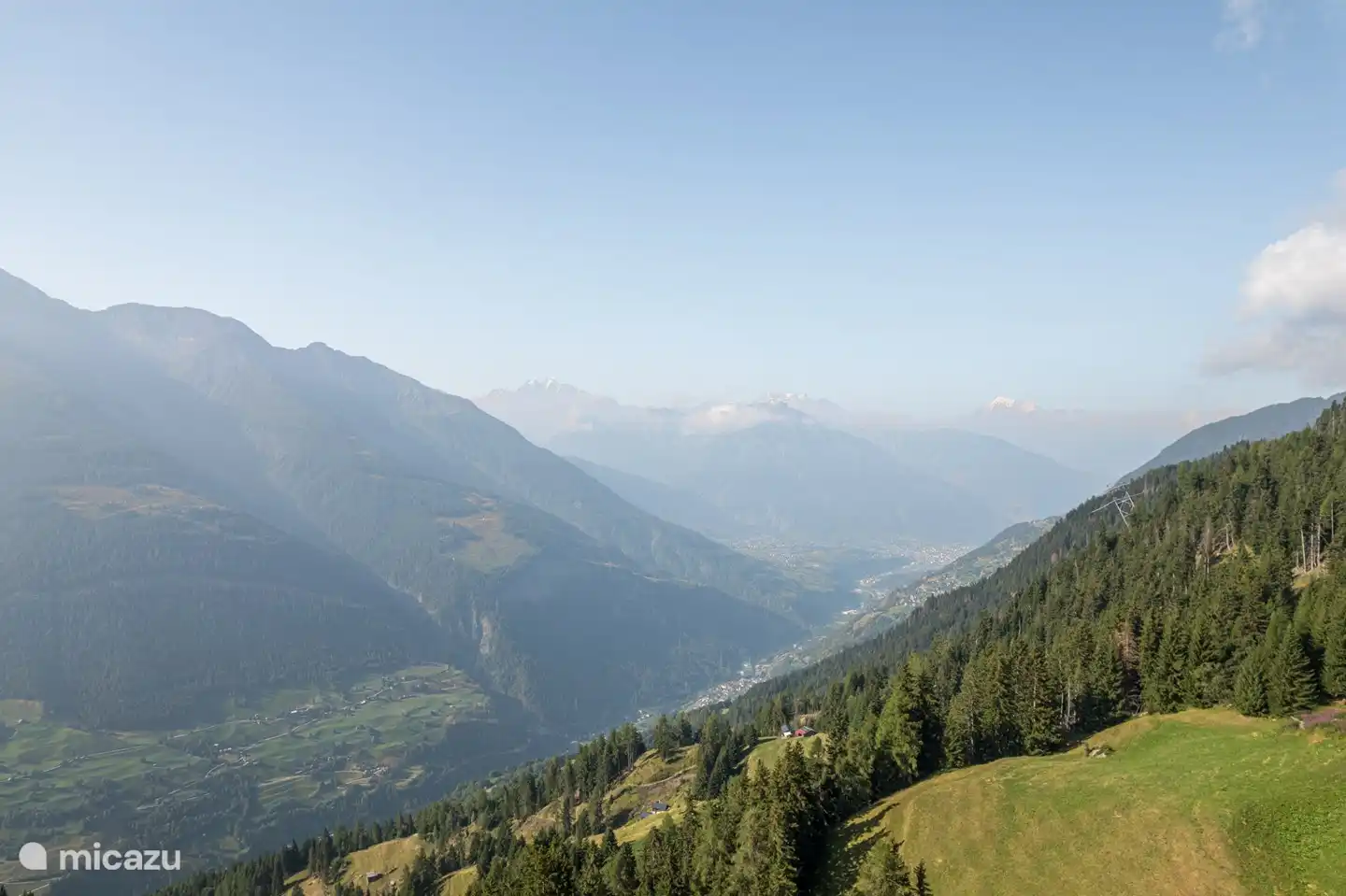 Am Bühel has an unobstructed view of the Valais Alps and the valley.