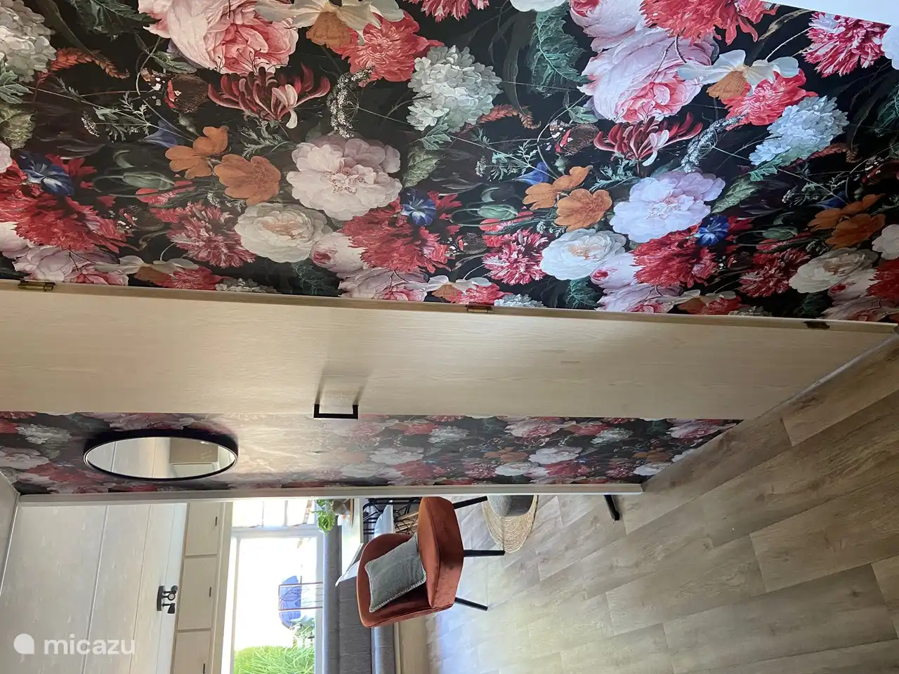 The hall with kitchen and door to bedroom 2